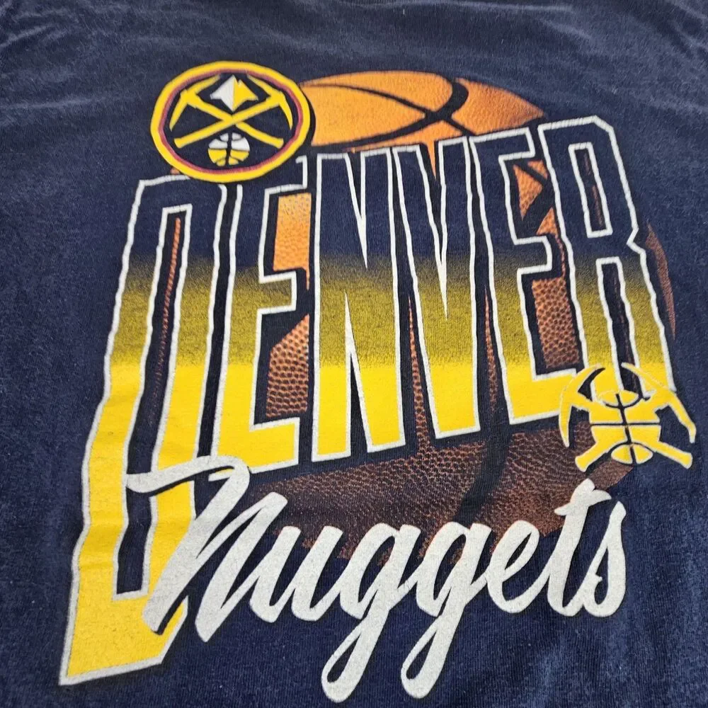 Fanatics Denver Nuggets T Shirt Men's Large Navy NBA Basketball Graphic Tee